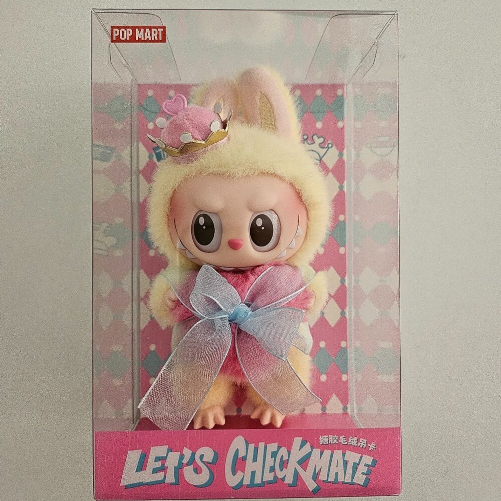 Pop Mart The Monsters Let's Checkmate Vinyl Plush Labubu Queen Pendant Hang Card